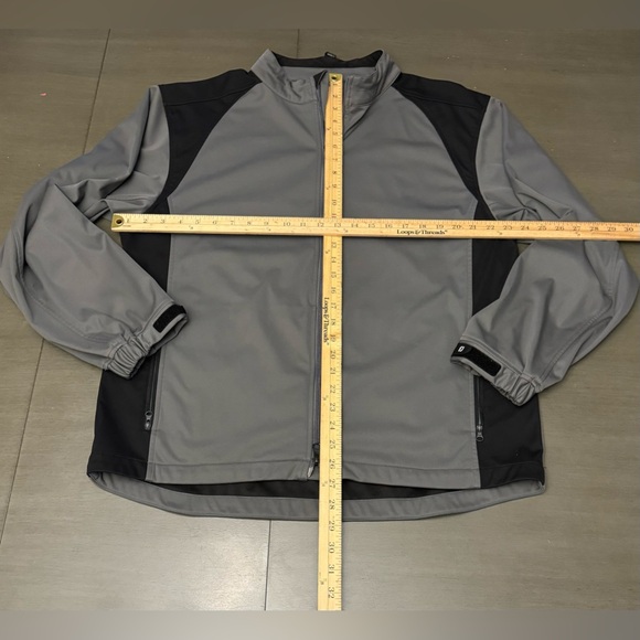Footjoy Dryjoys Cool Conditions Soft Shell Golf Jacket Men’s Large Gray/Black - Picture 4 of 8